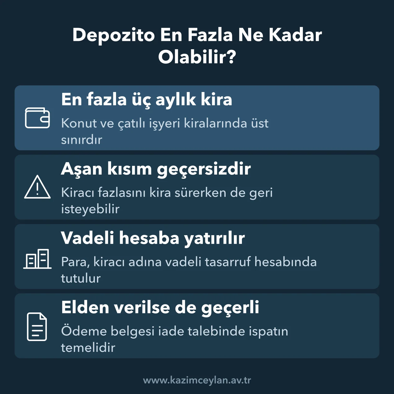 Depozitonun üst sınırını, aşan kısmın akıbetini ve banka kuralını özetleyen şema