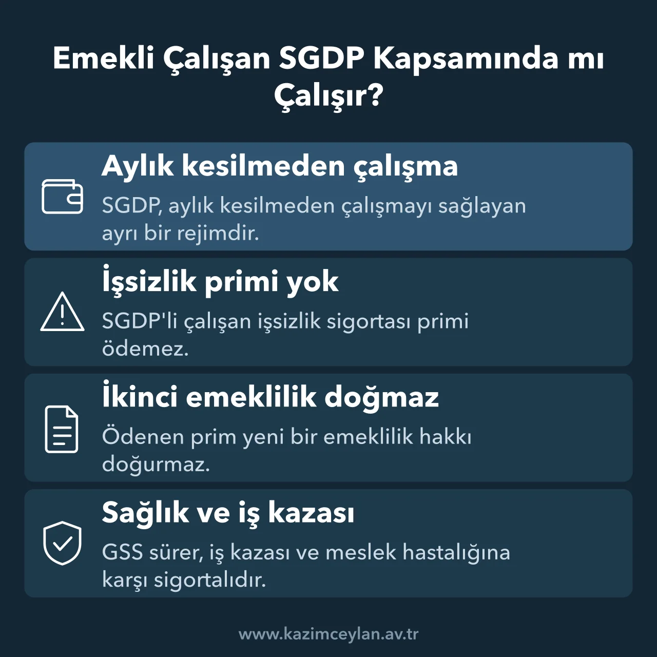 Emekli Çalışan SGDP Kapsamında mı Çalışır Sosyal güvenlik destek primiyle çalışan emeklinin sigorta açısından konumu