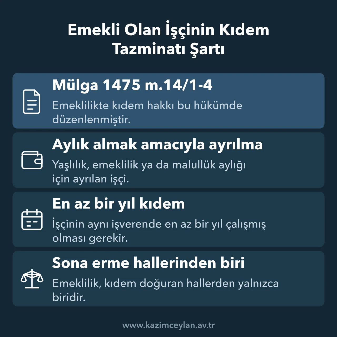 Emekli Olan İşçinin Kıdem Tazminatı Şartı Emeklilik nedeniyle ayrılan işçinin kıdem tazminatı hakkının dayanağı ve bir yıllık şartı