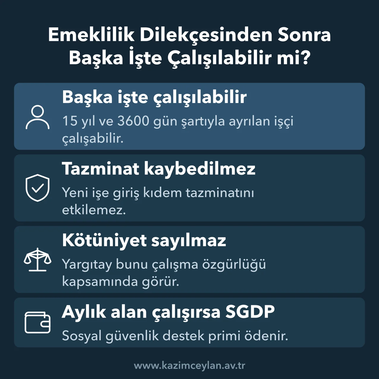 Emeklilik Dilekçesinden Sonra Başka İşte Çalışılabilir mi Emeklilikle ayrılan işçinin yeni işte çalışmasının tazminata etkisini gösteren şema
