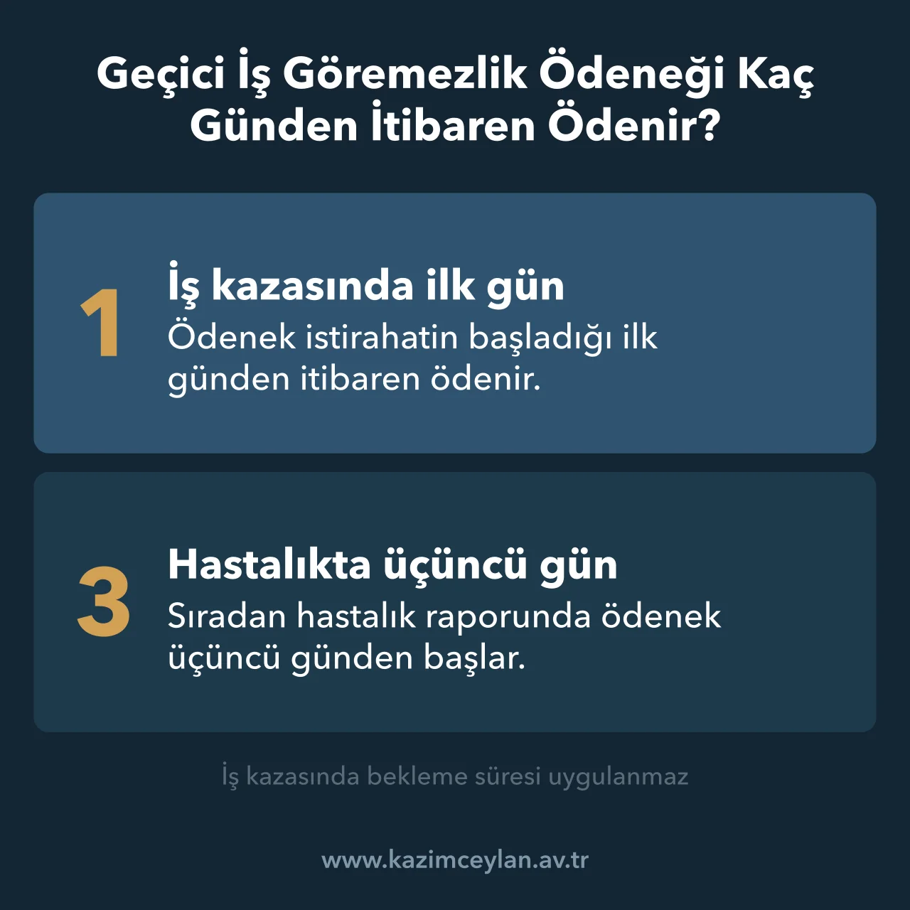 Geçici İş Göremezlik Ödeneği Kaç Günden İtibaren Ödenir İş kazası ve sıradan hastalık raporunda ödeneğin başladığı günün karşılaştırması