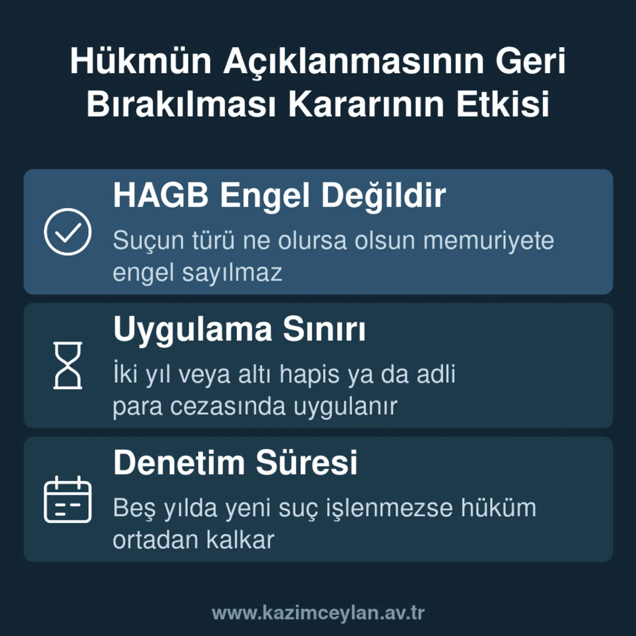 HAGB kararının memuriyete engel sayılmadığını ve uygulama sınırlarını gösteren şema