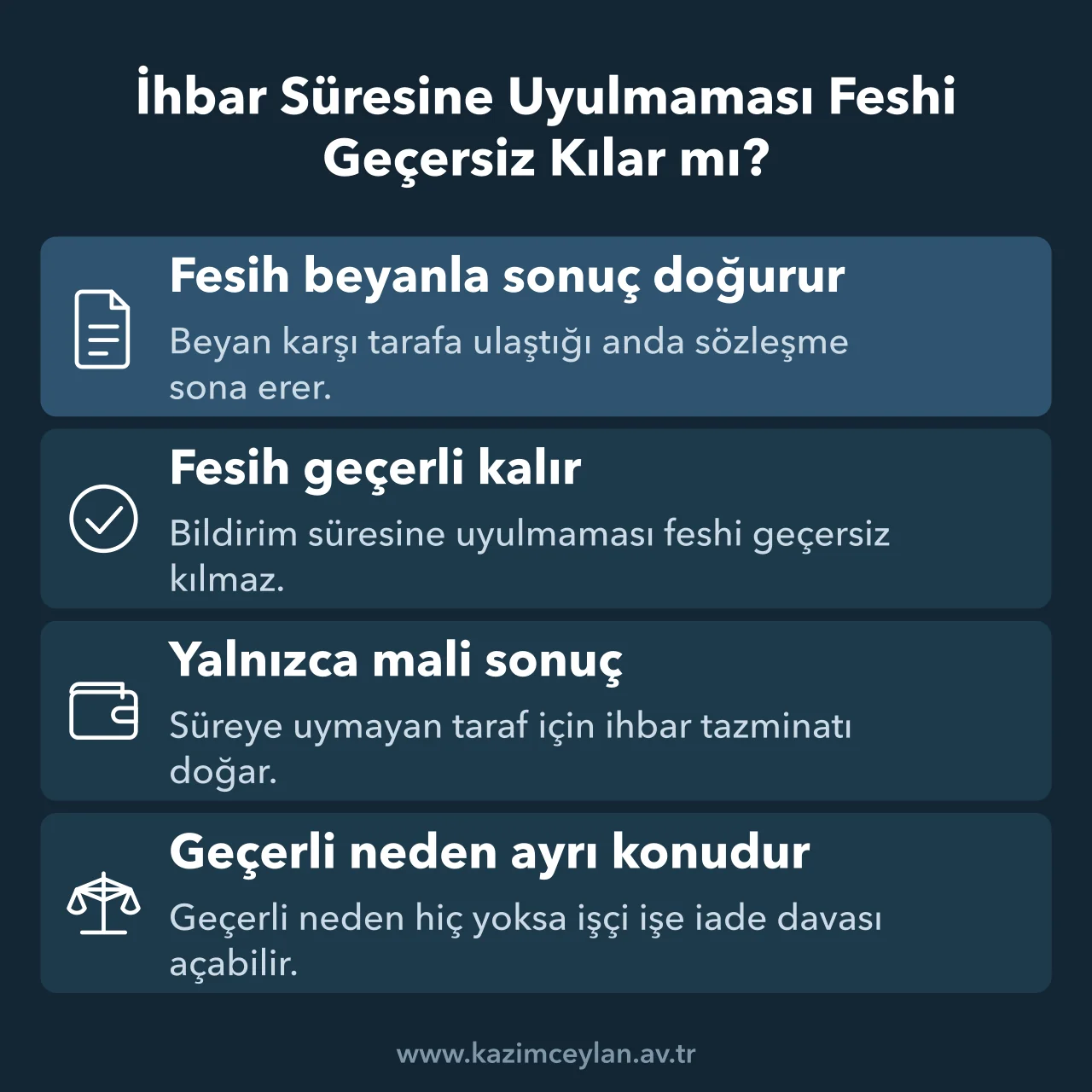 İhbar Süresine Uyulmaması Feshi Geçersiz Kılar mı Bildirim süresine uyulmamasının feshin geçerliliğine değil mali yükümlülüğe etkisi