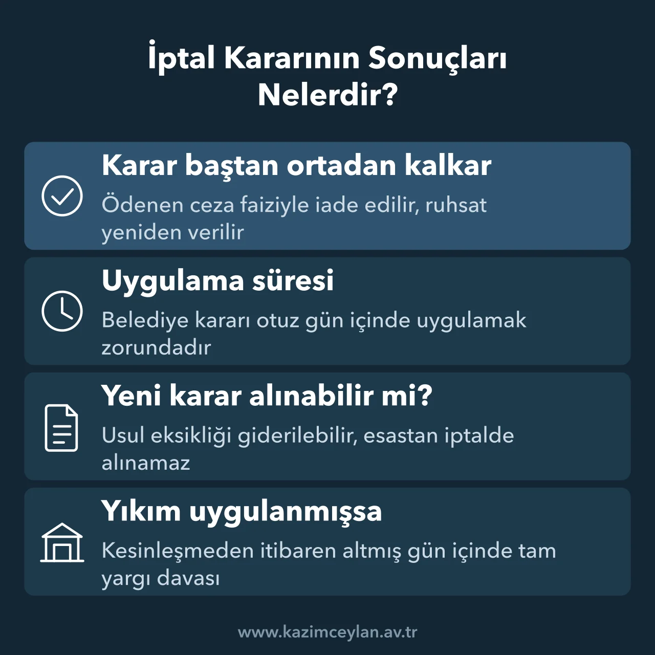 İptal Kararının Sonuçları Nelerdir Encümen kararının iptalinden sonra iade, yeni karar ve tazminat yollarını gösteren şema