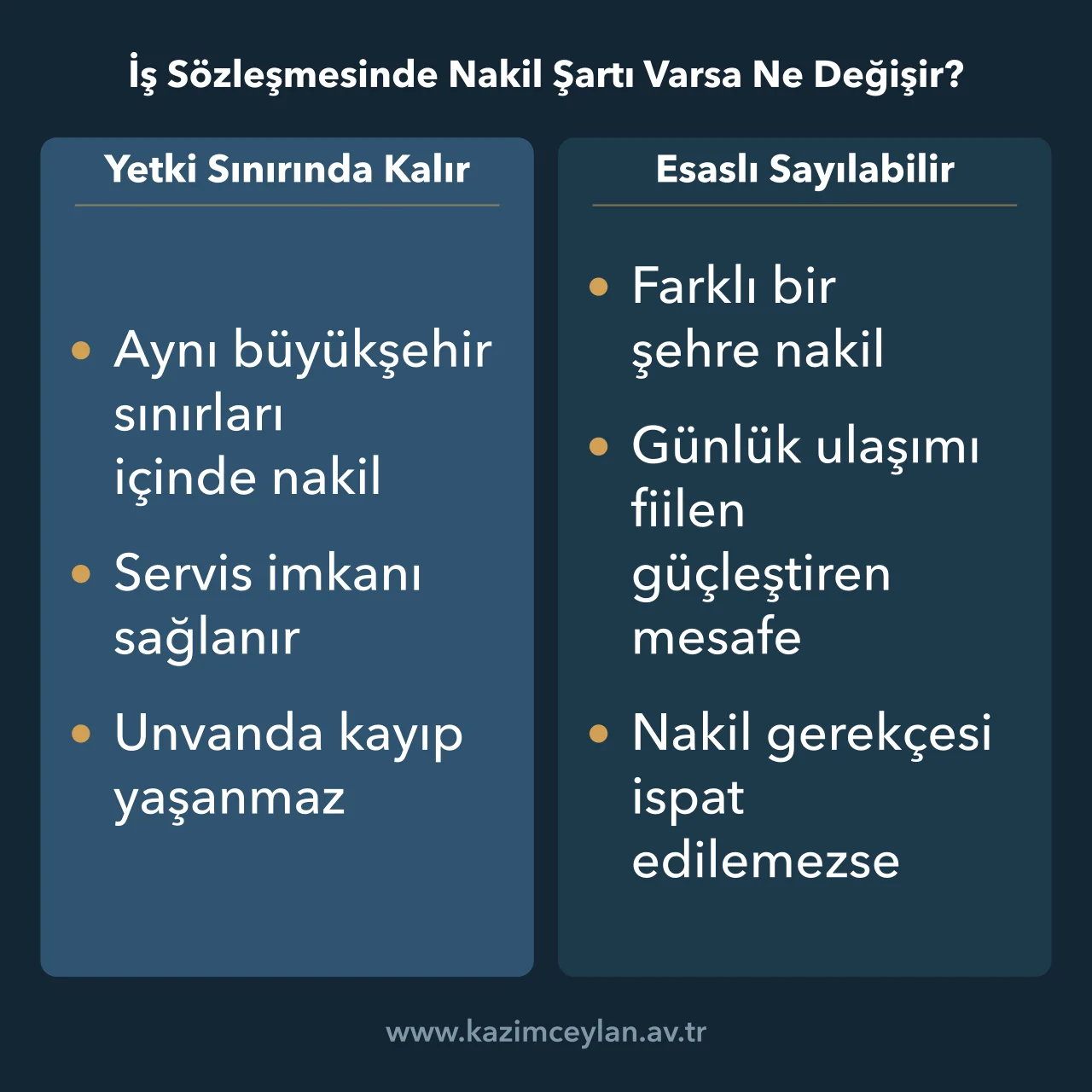 Sözleşmedeki nakil yetkisi içinde kalan nakiller ile esaslı değişiklik sayılabilecekler