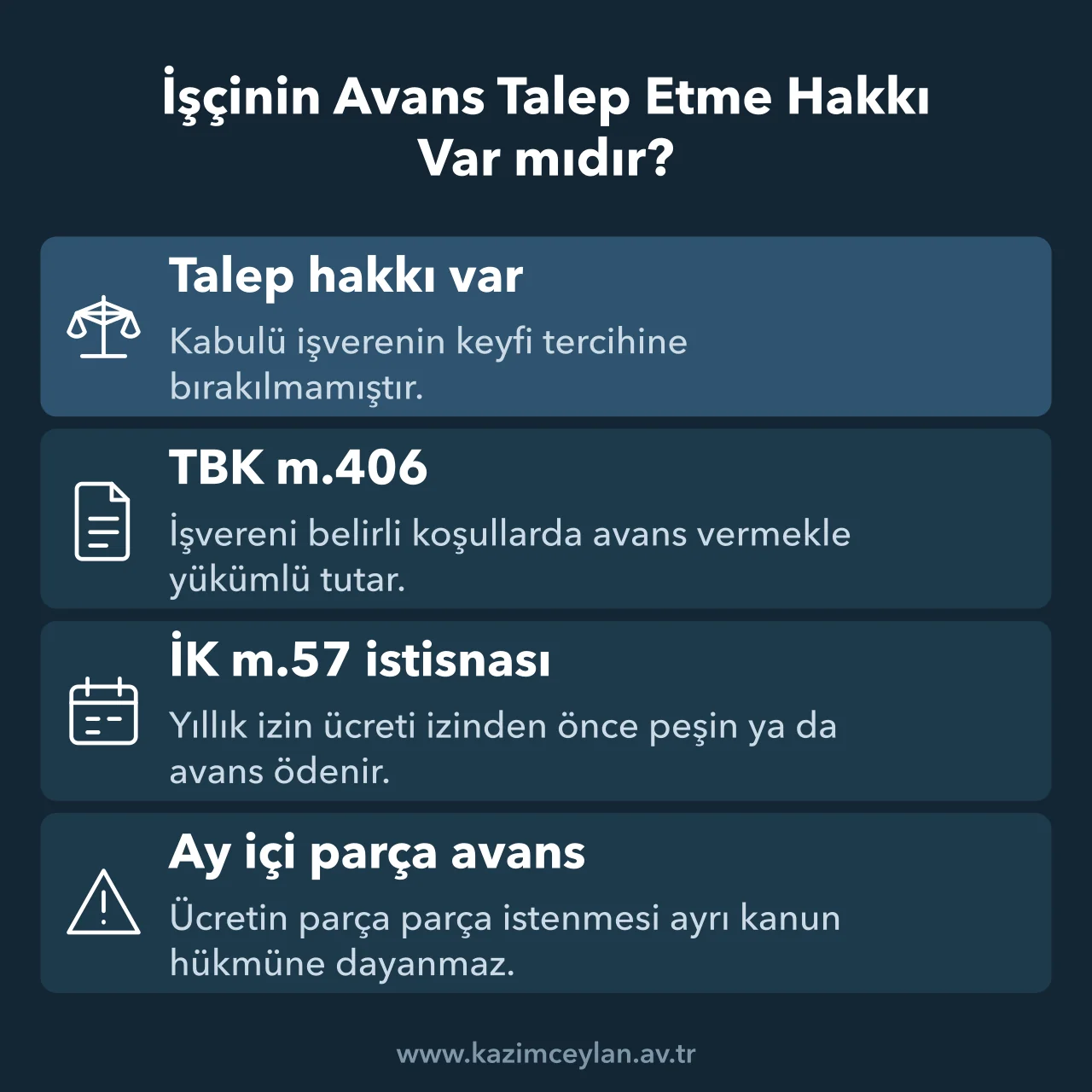 İşçinin Avans Talep Etme Hakkı Var mıdır İşçinin avans isteme hakkının Borçlar Kanunu ve İş Kanunu'ndaki dayanakları
