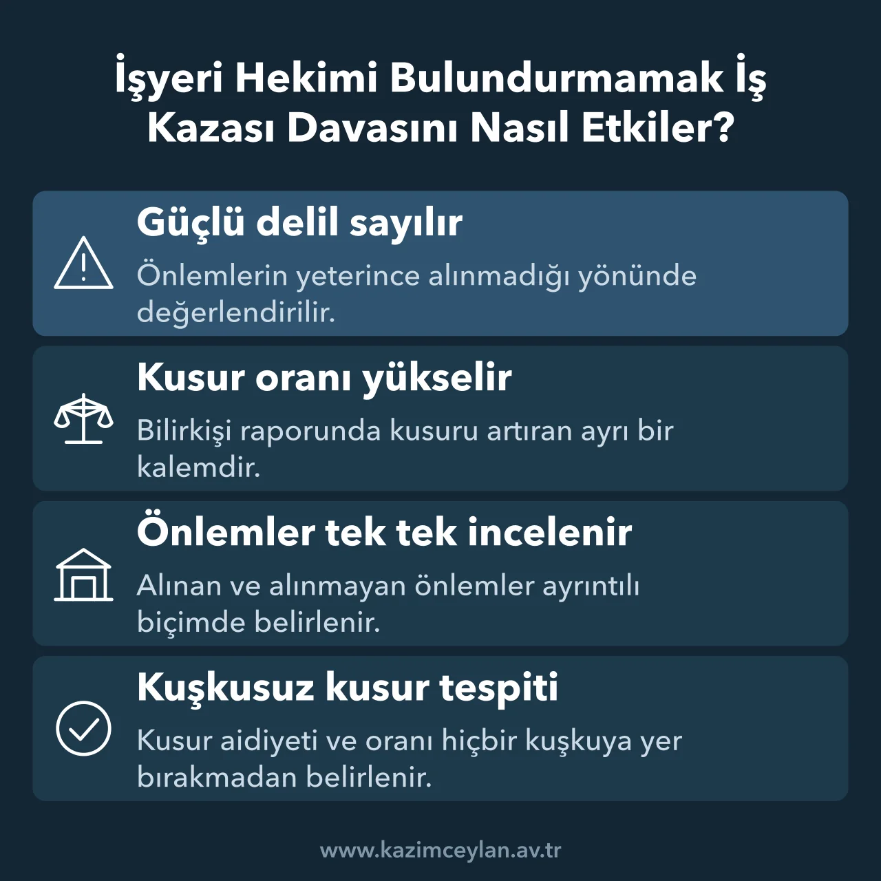 İşyeri Hekimi Bulundurmamak İş Kazası Davasını Nasıl Etkiler İşyeri hekimi ve uzman eksikliğinin iş kazası davasında kusur oranına yansıması