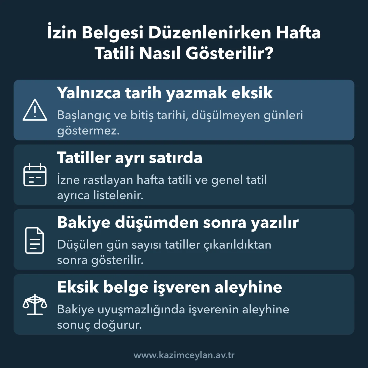 İzin Belgesi Düzenlenirken Hafta Tatili Nasıl Gösterilir İzin belgesinde hafta tatili ve genel tatil günlerinin nasıl gösterileceğini anlatan şema