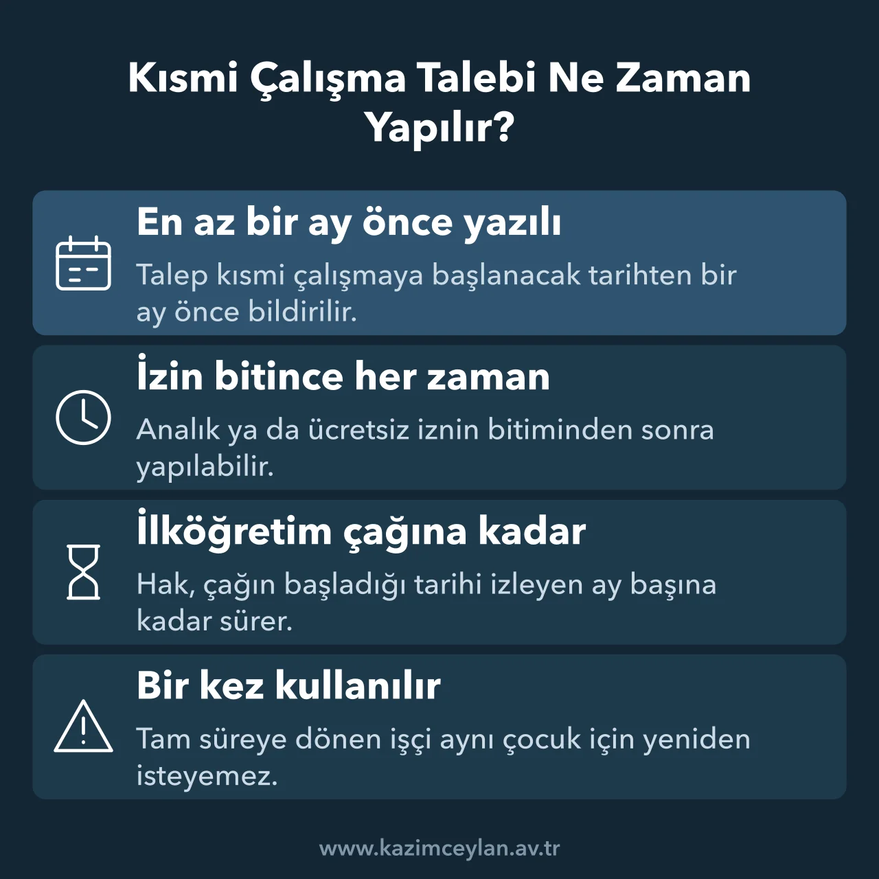 Kısmi Çalışma Talebi Ne Zaman Yapılır Kısmi çalışma talebinin bildirim süresi, kullanım dönemi ve tek seferlik niteliği