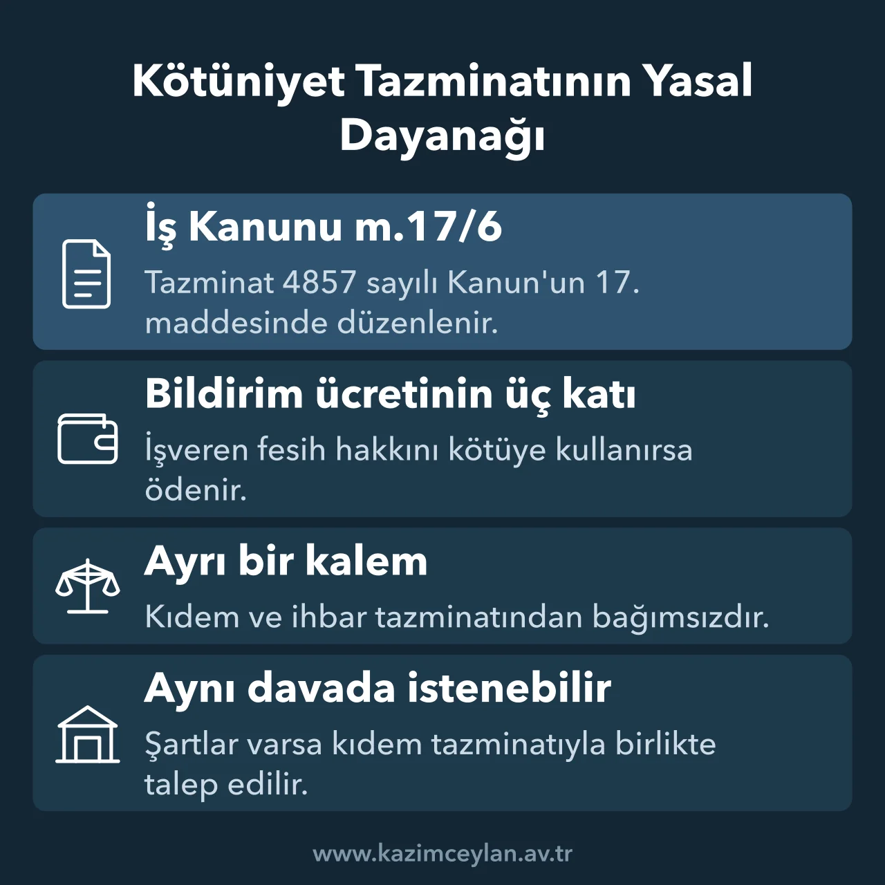 Kötüniyet Tazminatının Yasal Dayanağı Kötüniyet tazminatının kanuni dayanağı, üç kat tutarı ve diğer tazminatlarla ilişkisi