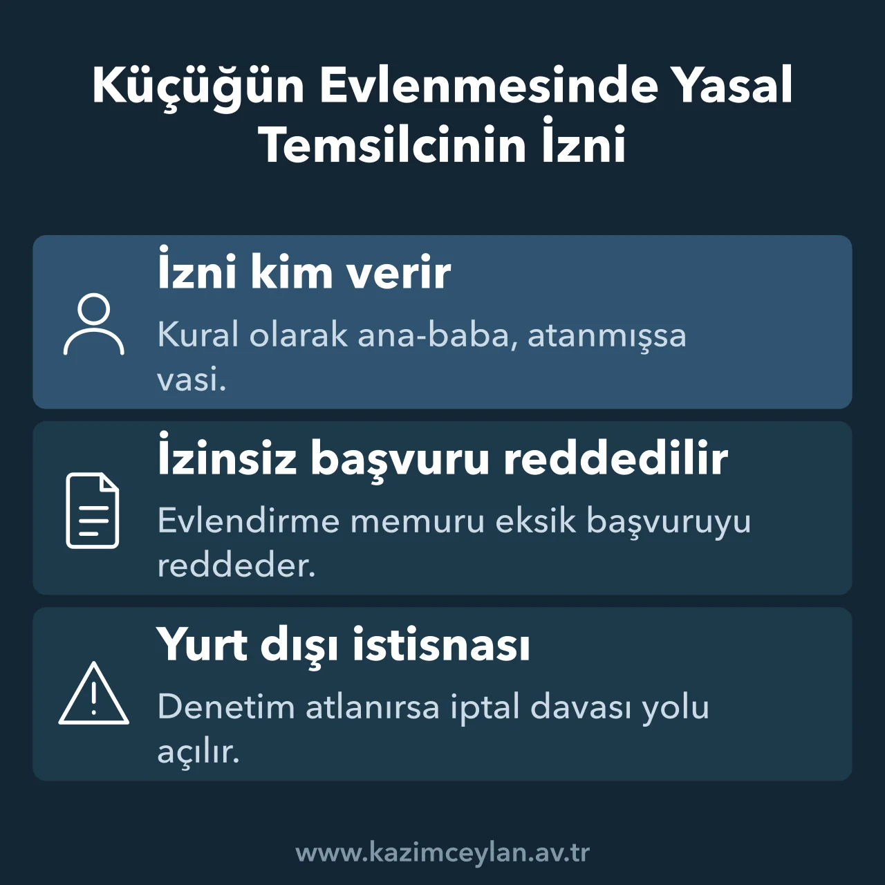 Küçüğün evlenmesinde yasal temsilci izninin kim tarafından verildiğini gösteren şema