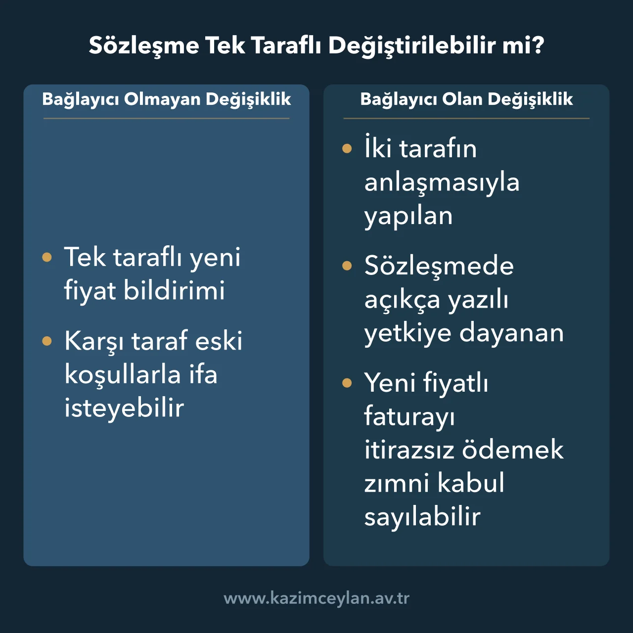 Sözleşme Tek Taraflı Değiştirilebilir mi Sözleşme Değişikliği Talebi Mektubu Örneği Karşı tarafı bağlayan ve bağlamayan sözleşme değişikliği hallerini ayıran karşılaştırma
