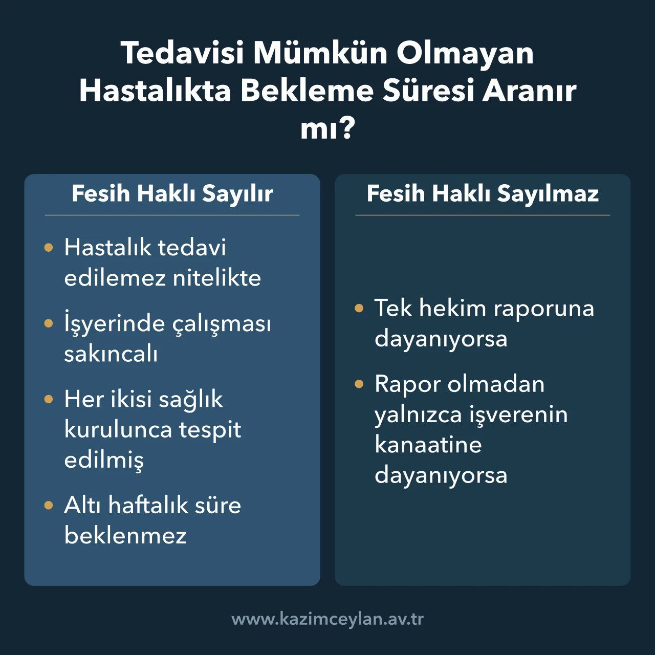 Tedavisi Mümkün Olmayan Hastalıkta Bekleme Süresi Aranır mı Tedavisi mümkün olmayan hastalıkta işverenin feshinin haklı sayılma koşulları