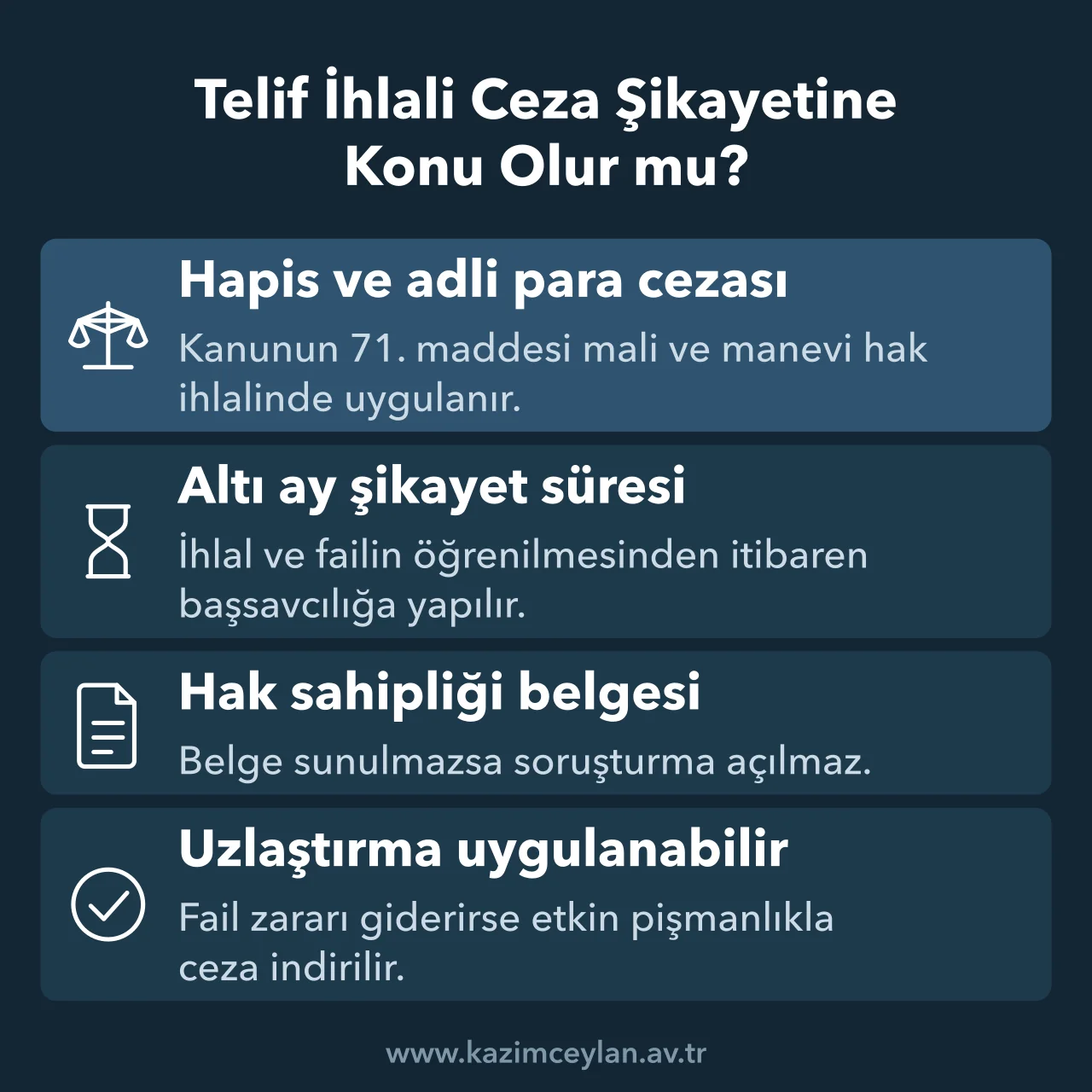 Telif İhlali Ceza Şikayetine Konu Olur mu Telif suçunda öngörülen ceza, altı aylık şikayet süresi, belge şartı ve uzlaştırma imkanı