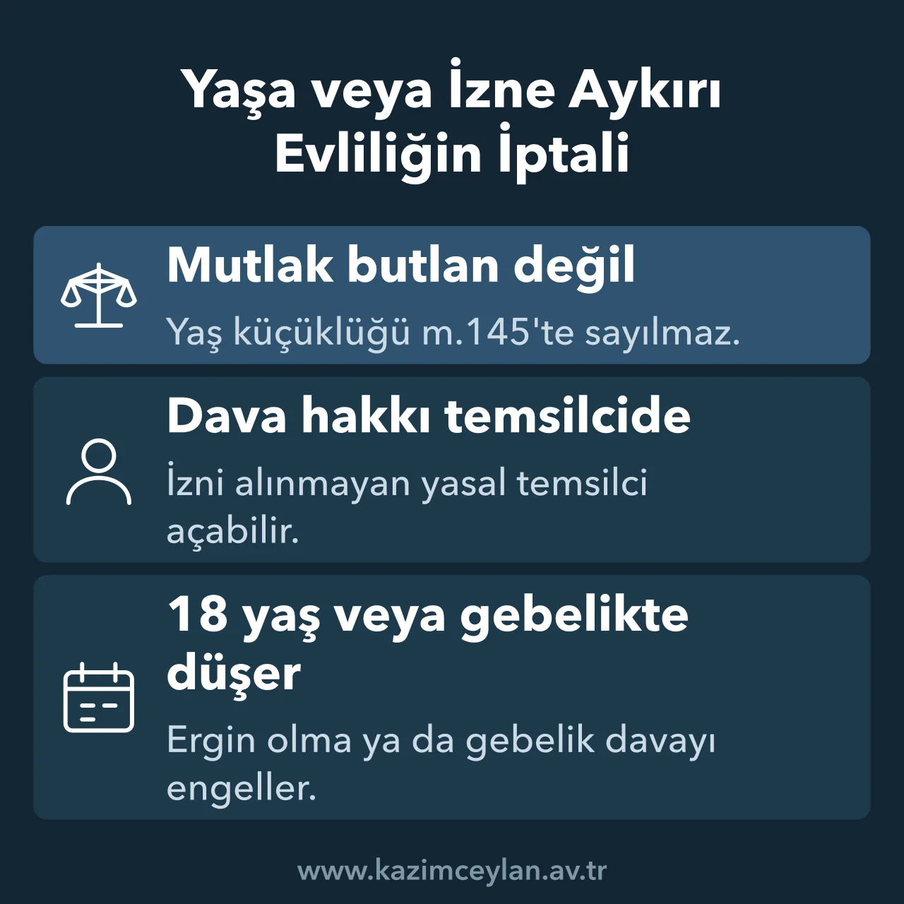 Yaşa veya izne aykırı evliliğin nisbi butlanla nasıl iptal edildiğini gösteren şema